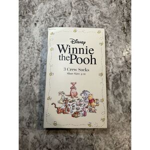 New Disney‎ Winnie the Pooh Women's Graphic Crew Socks, 3 Pack, Sizes 4-10